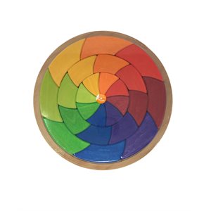 Wood Puzzle Large Colour Circle ~SET 24