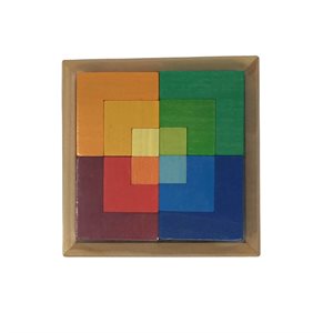 Wood Puzzle Mini Colour Square ~SET 12