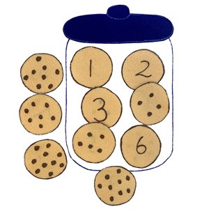 Felt Stories, Cookie Counting Jar ~11 Piece Set
