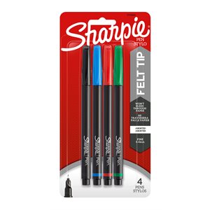 Sharpie Fine Point Pens Assorted ~PKG 4