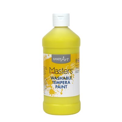 Little Masters Washable Tempera Paint Yellow 16oz ~EACH