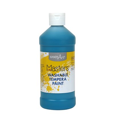 Little Masters Washable Tempera Paint Turquoise 16oz ~EACH