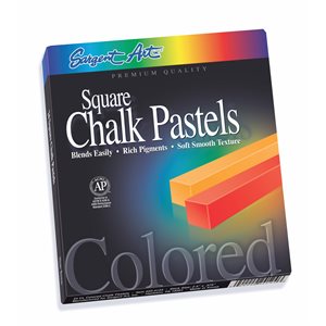 Chalk Pastel Squares Assorted ~BOX 24