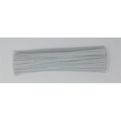 Pipe Cleaners 12" WHITE ~PKG 100