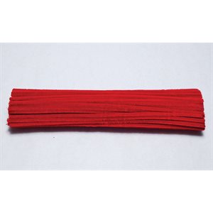 Pipe Cleaners 12" RED ~PKG 100