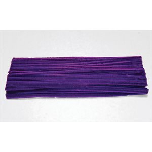 Pipe Cleaners 12" PURPLE ~PKG 100