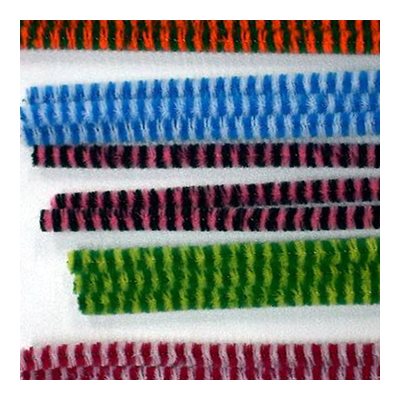 Pipe Cleaners 12" STRIPED ~PKG 100
