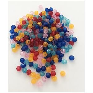 Facet Beads Assorted ~PKG 1000