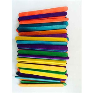 Coloured Popsicle Craft Sticks ~PKG 100
