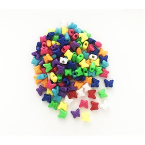 Pony Beads Butterfly Assorted ~PKG 500