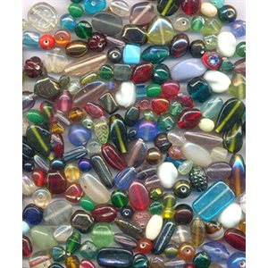 Glass Beads Shining Assorted 400gr ~EACH