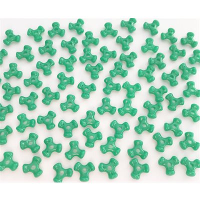 Tri Beads Opaque GREEN ~PKG 1000