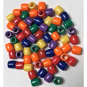 Pony Beads Large Assorted 12x12mm ~PKG 250