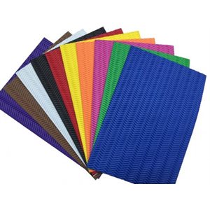 Foam Sheets - WAVY Self-Adhesive in Assorted Colours, 9x12 ~PKG 10