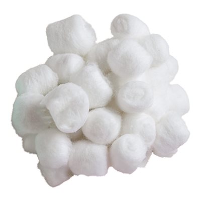 Cotton Fluffs WHITE ~PKG 100