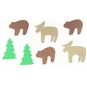 Foam Shapes Bears / Moose / Trees ~PKG 20