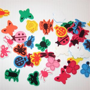 Stickers Foam Shapes INSECTS ~PKG 72