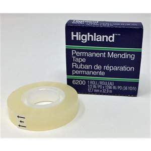 3M6200-18BXD Highland Tape REFILL 1 / 2" 12mm ~EACH
