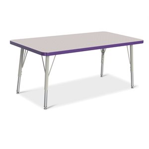 Prism Table, Elementary- Gray / Purple / Gray 24" x 48" ~EACH