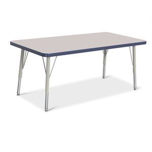Prism Table, Elementary- Gray / Navy / Gray 24" x 48" ~EACH