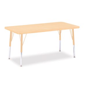 Prism Table, Elementary- Maple / Maple / Camel 24" x 48" ~EACH