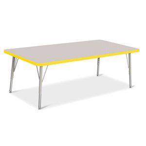 Prism Table, Elementary- Gray / Yellow / Gray 30" x 60" ~EACH