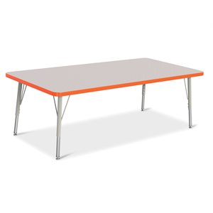 Prism Table, Elementary- Gray / Orange / Gray 30" x 60" ~EACH