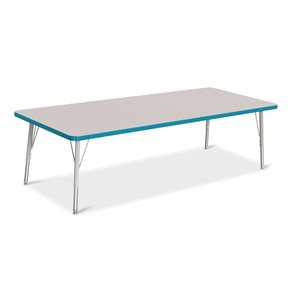 Prism Table, Elementary- Gray / Teal / Gray 30" x 72" ~EACH