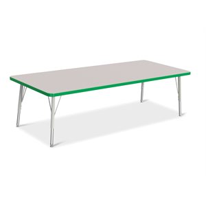 Prism Table, Elementary- Gray / Green / Gray 30" x 72" ~EACH