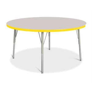 Prism Table, Elementary- Gray / Yellow / Gray 48" Round ~EACH