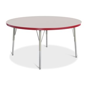 Prism Table, Elementary- Gray / Red / Gray 48" Round ~EACH