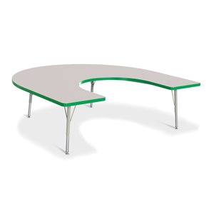 Prism Table, Elementary- Gray / Green / Gray 66"x 60" Horseshoe ~EACH
