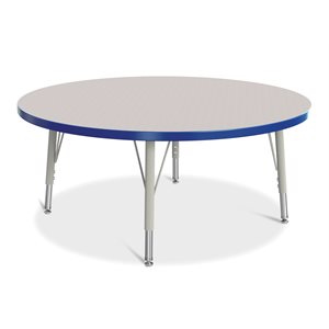Prism Table, Elementary- Gray / Blue / Gray 42" Round ~EACH