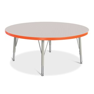 Prism Table, Elementary- Gray / Orange / Gray 42" Round ~EACH