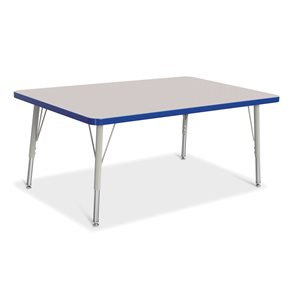 Prism Table, Elementary- Gray / Blue / Gray 30" x 48" ~EACH