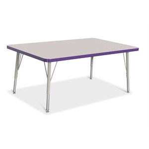 Prism Table, Elementary- Gray / Purple / Gray 30" x 48" ~EACH
