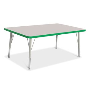 Prism Table, Elementary- Gray / Green / Gray 30" x 48" ~EACH