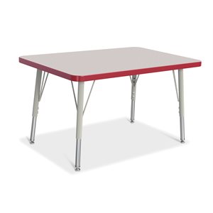 Prism Table, Elementary- Gray / Red / Gray 24" x 36" ~EACH