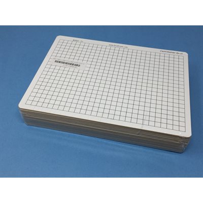 Dry Erase Board GRID 1x1cm / Plain 2-Sided ~PKG 15