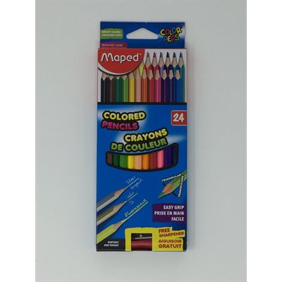 Pencil Crayons Triangular ~PKG 24