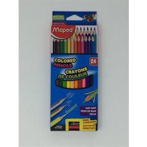 Pencil Crayons Triangular ~PKG 24