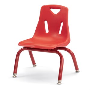 10" RED Berries Plastic Chair w / Powder Coated Legs ~EACH