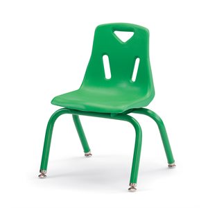 12" GREEN Berries Plastic Chair w / Powder Coated Legs ~EACH