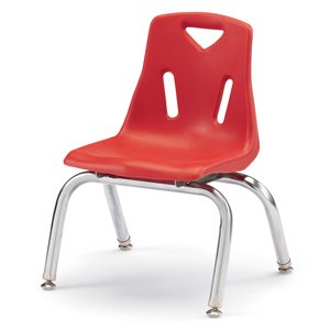 10" RED Chair w / Chrome Plated legs ~EACH