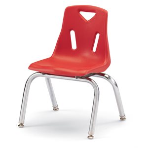 12" Red Chair w / Chrome Plated legs ~EACH