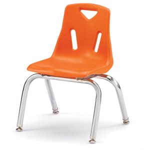 12" ORANGE Chair w / Chrome Plated legs ~EACH