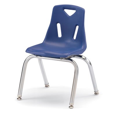 14" BLUE Chair w / Chrome Plated legs ~EACH