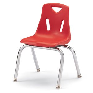 14" RED Chair w / Chrome Plated legs ~EACH