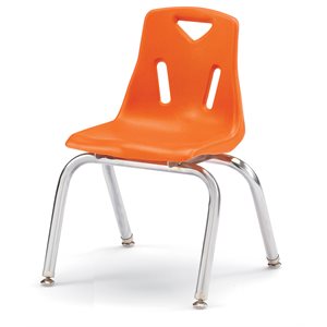 14" ORANGE Chair w / Chrome Plated legs ~EACH