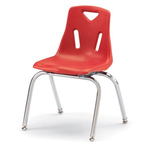 16" RED Chair w / Chrome-plated legs ~EACH